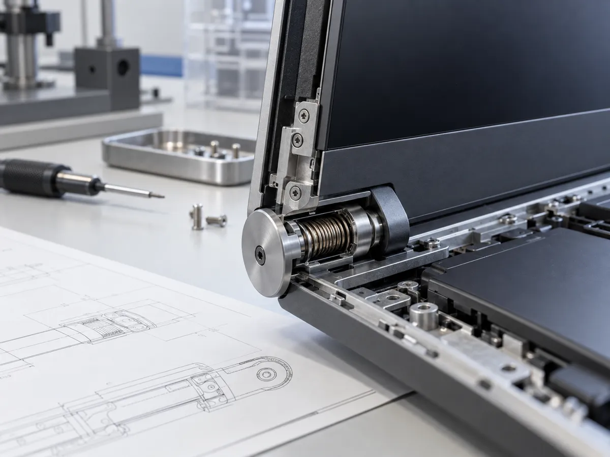 Constant Torque Spring mechanism for laptop display hinge